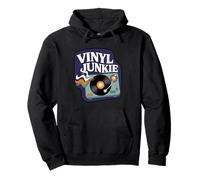 Vinyl Junkie Retro Turntable Record Collector Music Lover Sweat à Capuche