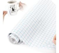 Vinyl Papier Transfert pour Cricut Vinyle Adhesif Textile De 30 x 500 cm | Thermocollant Cricut Accessoires Avec Grille D'alignement Bleue Pour, Ldéal Pour Tasses, Fenêtres et Autocollants