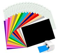 Vinyl permanent intelligent pour Cricut Joy Xtra, 24 cm * 30,5 cm de film vinyle pour traceur, ensemble de film de transfert pour traceur pour ordinateurs portables, téléphones, murs et plus