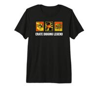 Vinyl Record Collector Crate Digging Legend T-Shirt Haut de Gamme