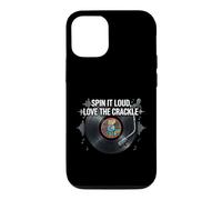 Vinyl Record Collector Spin It Loud Love The Crackle Coque pour iPhone 12/12 Pro