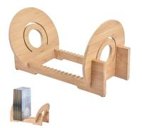 Vinyl Record Organizer - Bamboo Holder | LP -Storage - Gleufrek contient jusqu'à 50 plaques Pied antidérapant durable Eco Friendly Stand pour 7 pouces singles et albums LP de 12 pouces