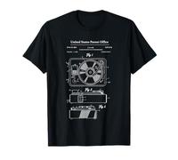 Vinyl Record Player brevet schématique Turntable Blueprint T-Shirt