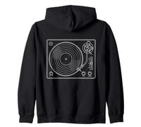 Vinyl Record Player Retro Sketch Music DJ Sweat à Capuche