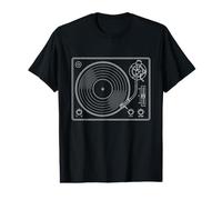 Vinyl Record Player Retro Sketch Music DJ T-Shirt Graphique avec Valeur