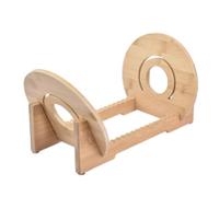 Vinyl Record Stand, Bamboo Portable Record Rack Vinyl Organizer, Slotted Anti-Slip Design Storage Holder, Holds Up to 50 LPs and 7'' Singles, Space Saving Display, 12.5x17cm 1 Piece