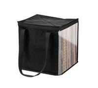 Vinyl Record Storage Cabinet - Fireproof Document Box, Storage Bag Dependable Side Handles | Keeping Important Working Paper Certificate Compact Bills, Foldable File Storage Bag for Documents