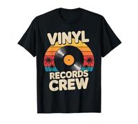 Vinyl Records Crew Retro Record Player Disque vinyle 45 tr/min T-Shirt