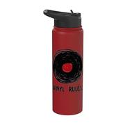 Vinyl Rules Records Collector LP Rétro Stainless Steel Insulated Water Bottle