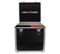 Vinyl Tonic Étui de rangement en vinyle pour LP de 30,5 cm, intérieur entièrement doublé. Coins en acier renforcés, pochettes en vinyle incluses, Noir , Étui de rangement en vinyle