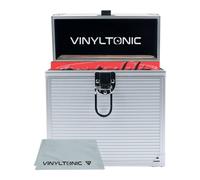 Vinyl Tonic Étui de rangement pour disques vinyles 30,5 cm, Argent 17,8 cm, Mallette