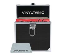 Vinyl Tonic Mallette de rangement en vinyle pour LP de 17,8 cm ou 30,5 cm avec chiffon, 3 couleurs au choix, noir, 17,8 cm