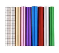 Vinyle adhésif à paillettes holographique pour loisirs créatifs, 30,5 x 30,5 cm, 7 couleurs assorties avec 2 films de transfert compatibles avec Cricut Silhouette Cameo décalcomanies décoration