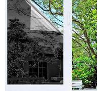 Vinyle Adhésif Effet Miroir pour Verre. Film de Protection Solaire pour Vitres. Autocollant Opaque pour Vitres. Film Teinté Unidirectionnel. pour Usage Domestique et Professionnel. 40X300 CM