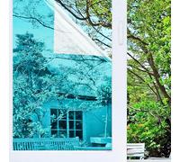 Vinyle Adhésif Effet Miroir pour Verre. Film de Protection Solaire pour Vitres. Autocollant Opaque pour Vitres. Film Teinté Unidirectionnel. pour Usage Domestique et Professionnel. 40X300 CM