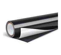 Vinyle Adhésif Noir Brillant, 30 x 500 cm PET Vinyle adhésif Noir pour Cricut, Silhouette Cameo, Vinyle permanent pour Cadeaux de Bricolage, Mug, Fenêtre, Céramique, Plastique