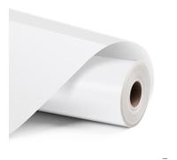 Vinyle adhésif permanent - LOKLIK - Mat blanc 30 5 x 180 cm - Forte adhérence - Dos PET transparent - Résistant extérieur