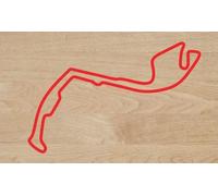 Vinyle de découpe autocollant circuit Monaco 12 x 8 cm sticker decal autocollant (rouge)