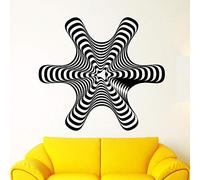 Vinyle Decal Hypnose Hypnotique Figure Art Abstrait Chambre Décor Mur Fenêtre Autocollant Amovible Art Mural Pour Chambre 56X62 Cm