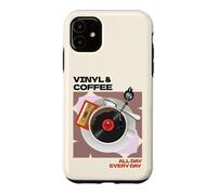 Vinyle et Café Toute la Journée Tous Les Jours Musik Cafè Coque pour iPhone 11