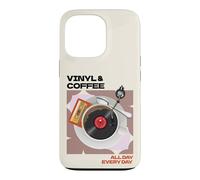 Vinyle et Café Toute la Journée Tous Les Jours Musik Cafè Coque pour iPhone 13 Pro