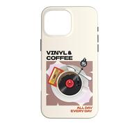 Vinyle et Café Toute la Journée Tous Les Jours Musik Cafè Coque pour iPhone 16 Pro Max
