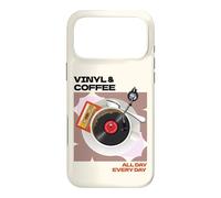 Vinyle et Café Toute la Journée Tous Les Jours Musik Cafè Coque pour iPhone 17 Pro Max