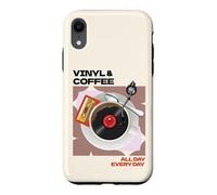 Vinyle et Café Toute la Journée Tous Les Jours Musik Cafè Coque pour iPhone XR