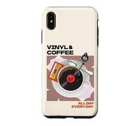 Vinyle et Café Toute la Journée Tous Les Jours Musik Cafè Coque pour iPhone XS Max