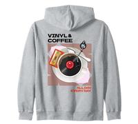 Vinyle et Café Toute la Journée Tous Les Jours Musik Cafè Sweat à Capuche