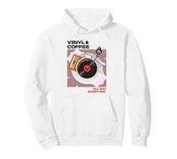 Vinyle et Café Toute la Journée Tous Les Jours Musik Cafè Sweat à Capuche