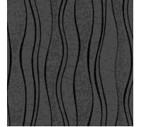 vinyle expansé 13191-30 papier peint intissé rayures vagues 0,53 x 10,05 m Erismann Bestseller noir