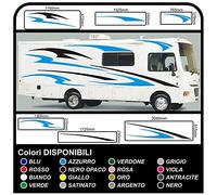 Vinyle graphique rayures Stickers Autocollants Set RV CAMPER VAN Caravane Camping-car- KIT autocollants toit campeur-qualité - graphique 01 (AUTRE COULEUR (CONTACTEZ-NOUS))