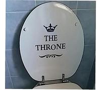 Vinyle Le Trône Drôle Intéressant Toilette Mur Autocollant Salle De Bain pour Décor À Maison Décalcomanie Affiche Fond Autocollants