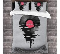 Vinyle Lp Record Sunset Pi¿¿Ces Ensemble De Literie Housse De Couette D¿¿Coratif Pi¿¿Ces Ensemble De Literie Avec Taies D'oreiller
