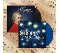 Vinyle Mozart Wolfgang Amadeus : Chefs-d'œuvre de la musique classique - Vinyle bleu coloré Chopin : Nocturnes