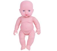 Vinyle Nouveau-Né Simulation Bébé Poupée Tout En Plastique Souple Bébé Bain Ménage Éducation Précoce Parent-Enfant Jouets Pour Enfants (Couleur De La Peau)