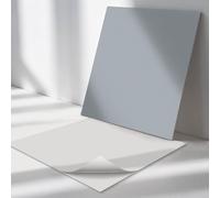 Vinyle Panneaux Muraux 50x50 cm pour la Cuisine, Salle de Bains et Chambre pour Sol Décoratif Revêtement Mural Imperméable Adhesive Intérieur Autocollant - Couleur Gris