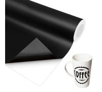 Vinyle Permanent Adhésif Noir, Rouleau 30x150cm Haute Qualité, Compatible Cricut pour T-shirts et Objets Décoratifs