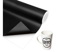 Vinyle Permanent Adhésif Pour Cricut, 30 Cm X 150 Cm Rouleau Vinyle Adhésif, Rouleau De Vinyle Noir, Vinyle Adhesif Noir, Film De Traceur Autocollant En Vinyle Pour T-shirts Tasses Voitures Bannières