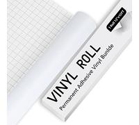 Vinyle permanent pour Cricut - Feuilles de vinyle adhésif blanc mat de 3 m pour Cricut, Silhouette & Cameo, vinyle pour tasse, tasse, fenêtre, décoration de la maison, et autres projets de bricolage