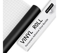 Vinyle permanent pour Cricut - Feuilles de vinyle adhésif noir mat de 3 m pour Cricut, Silhouette & Cameo, vinyle pour tasse, tasse, fenêtre, décoration de la maison, et autres projets de bricolage