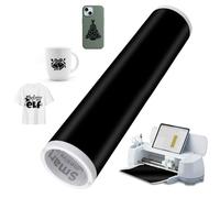 Vinyle permanent Smart noir pour Explore 3/Maker 3, 33x200cm Vinyle adhésif permanent pour traceur Plotter autocollant Rouleau de vinyle pour DIY T-Shirt, tasses, voitures, bannières, décoration