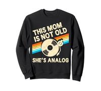 Vinyle rétro pour fête des mères avec Inscription « This Mom is Not Old Shes » Sweatshirt