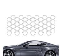 Vinyles en nid d'abeille pour voiture - Décoration avec décalcomanies pour | Latéral de voiture | 60 x 200 cm Autocollant d'enveloppement total pour Honeycomb - Décoration avec autocollants pour porte