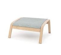 Vinylla Housse de rechange pour fauteuil Ikea Poang Chair (repose-pieds design 1, polyester, gris clair)