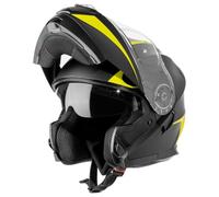 VINZ Busan Casque modulable avec visière Solaire | Homologué ECE 22.06 & Compatible PINLOCK | Casque de Moto intégral | Casque Moto modulable | Tailles XS-XXL - Jaune