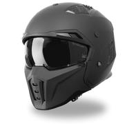 VINZ Kioto Casque Jet / Casque Streetfighter | Homologué ECE 22.06 | Casque de Scooter avec visière Solaire / Pare-Soleil | Casque Jet avec mentonnière Amovible