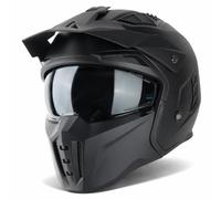 VINZ Kioto Casque Jet / Casque Streetfighter | Homologué ECE 22.06 | Casque de Scooter avec visière Solaire / Pare-Soleil | Casque Jet avec mentonnière Amovible
