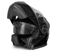VINZ Santos Casque modulable avec visière Solaire | Homologué ECE 22.06 & Compatible PINLOCK | Casque de Moto intégral | Casque Moto modulable | Tailles XS-XXL - Noir